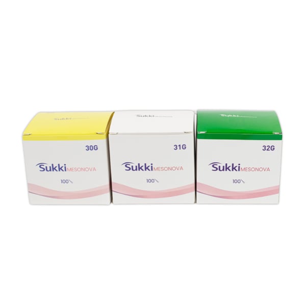 Agujas Blancas (31G) para Mesoterapia Sukki MESONOVA - Calibre Estándar (Caja de 100 uds)